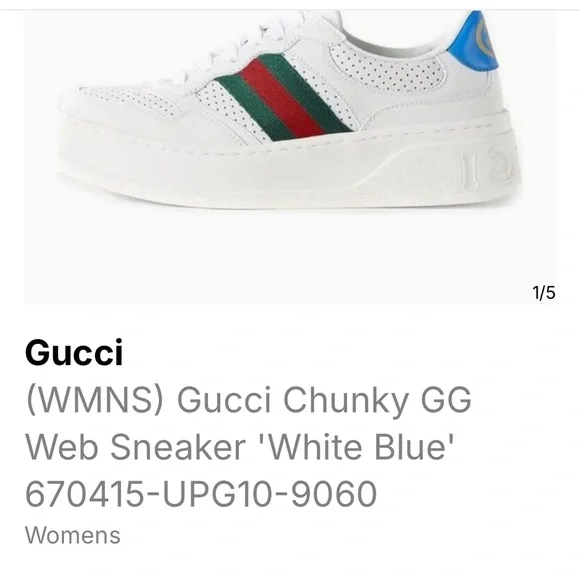 Gucci Chunky GG Web Sneakers - Picture 1 of 7